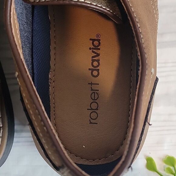 Robert David Davenport Mens Brown Faux Suede Oxfords Casual Shoes Size 9.5 - Picture 6 of 9